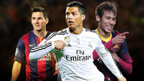 Messi, Ronaldo, Neymar tranh giải bàn thắng đẹp nhất mùa của UEFA
