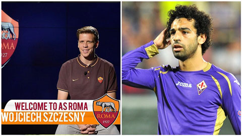 Salah và Szczesny được chào đón nồng nhiệt ở Roma