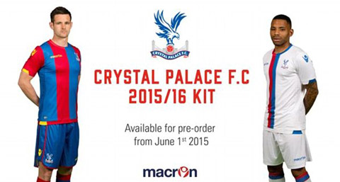 Mẫu áo đấu sân nhà và sân khách của Crystal Palace
