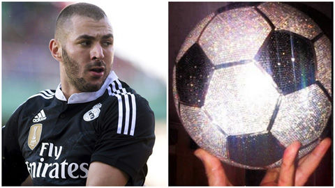 Benzema chi hơn 6 tỷ VNĐ mua quả bóng nạm kim cương