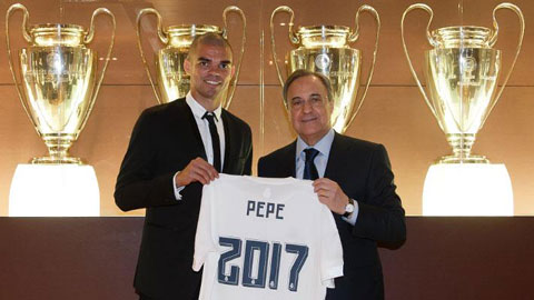 Pepe gia hạn hợp đồng với Real đến năm 2017