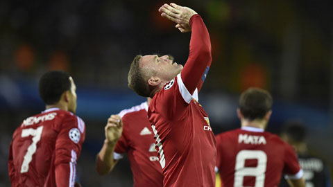 ĐHTB lượt về play-off Champions League 2015/16: Không thể thiếu Rooney