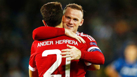 Chấm điểm M.U sau trận thắng Brugge 4-0: Điểm 10 hoàn hảo cho Rooney