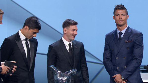 Messi giành giải Cầu thủ xuất sắc nhất châu Âu 2014/15, Ronaldo đứng thứ ba