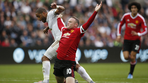 Chấm điểm cầu thủ M.U trong trận thua Swansea: Rooney điểm 4/10