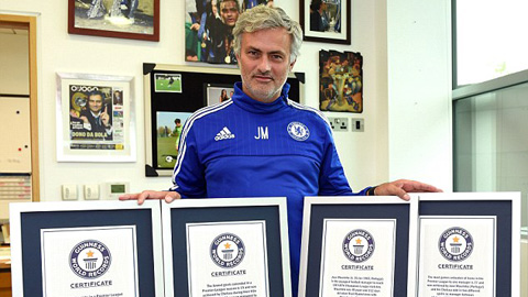 HLV Mourinho vinh dự nhận 4 kỷ lục Guinness