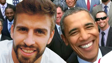 Sau giờ bóng lăn 5/9: Pique mơ được "selfie" với Tổng thống Mỹ