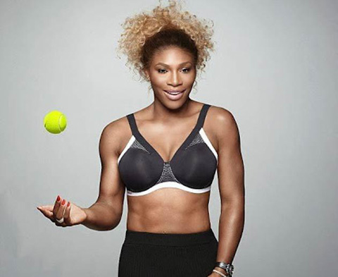 Serena Williams với hãng quảng cáo đồ lót Berlei