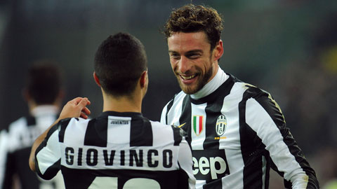 Marchisio trở lại đội hình Juventus ở trận gặp Chievo