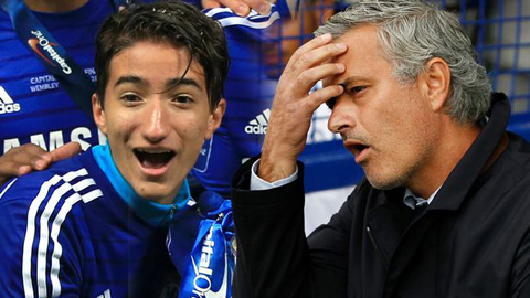 Con trai Mourinho cười ngoác miệng khi Chelsea thua Everton