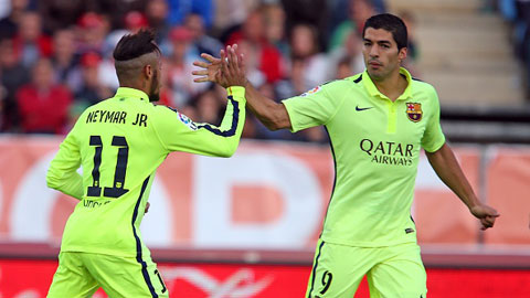 Neymar và Suarez là những đối tác đáng tin cậy trên hàng tấn công của Messi