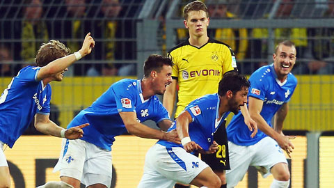 Dortmund bị tân binh Darmstadt cầm chân ngay sân nhà
