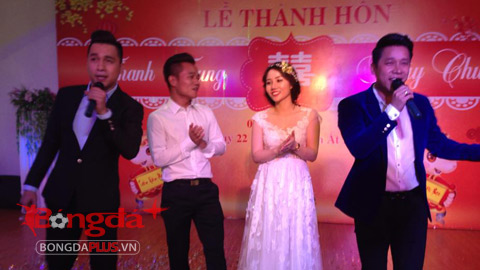 Nhóm The Men hát tưng bừng ở đám cưới đội trưởng QNK Quảng Nam