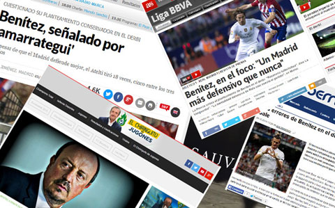 Những lời chỉ trích HLV Benitez xuất hiện nhan nhản trên các mặt báo