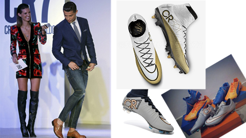 Ronaldo tranh thủ… bán giày