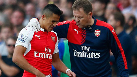 Arsenal lo sốt vó vì chấn thương của Alexis Sanchez