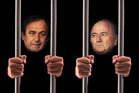  Nếu tòa án tìm ra bằng chứng phạm tội của Platini và Blatter, cả 2 sẽ phải làm bạn với song sắt nhà tù