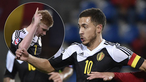 Hazard và De Bruyne: Hai sắc thái đối lập ở tuyển Bỉ