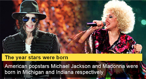 Michael Jackson và Madonna có cùng năm sinh