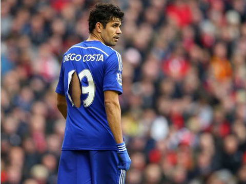 Diego Costa nổi tiếng với lối chơi quyết liệt, máu lửa