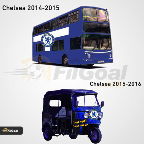 Xe buýt màu xanh ở mùa giải trước nay bị chế thành xe lam tàn tạ