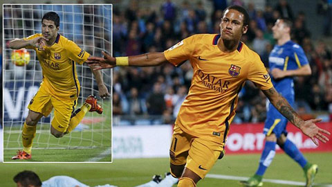 Neymar và Suarez tỏa sáng, Barca bám sát Real
