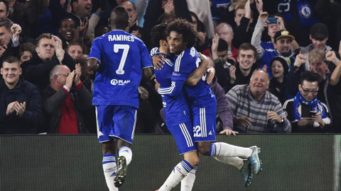 Chelsea 2-1 Dinamo Kiev: Willian giữ ghế cho Mourinho