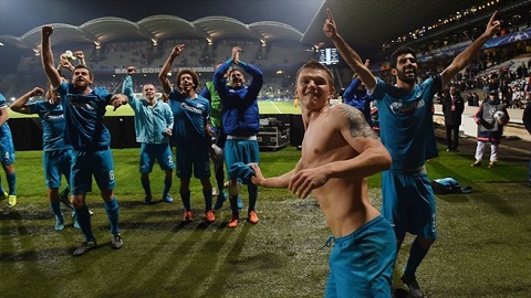 Zenit, đội duy nhất toàn thắng 4 trận vòng bảng