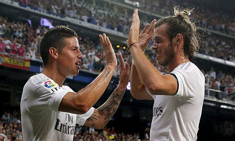 Gareth Bale và James Rodriguez sẵn sàng ra sân trong trận đấu với Sevilla