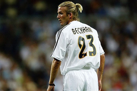 Beckham từng dùng số 23 khi còn thi đấu