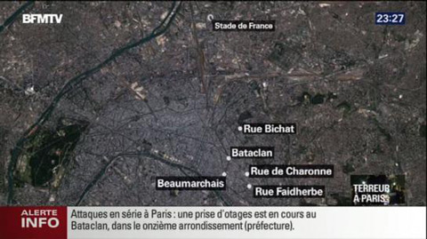 6 địa điểm bị khủng bố tấn công