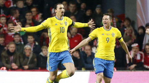 Ibra góp công lớn giúp Thụy Điển có vé dự EURO 2016