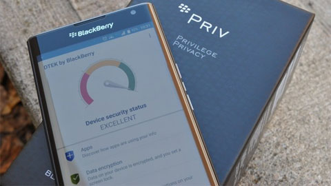 BlackBerry Priv cập nhật ứng dụng bảo mật DTEK