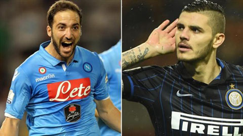 Napoli vs Inter: Higuain vs Icardi, cuộc đọ súng xứ Tango