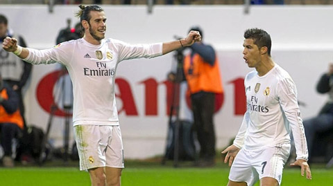 Bale và Ronaldo lần đầu tiên cùng nhau lập công cho Real tại mùa giải 2015/2016