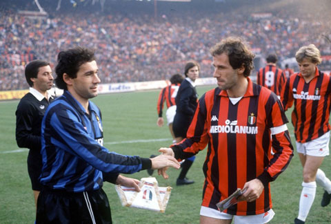 Anh em nhà Baresi là huyền thoại ở hai đội bóng đối địch AC Milan và Inter Milan