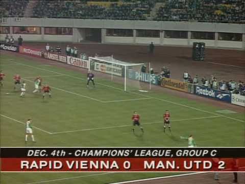 Trận đấu giữa M.U và Rapid Wein tại lượt cuối bảng C Champions League 1996/97