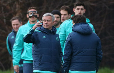 Mourinho và các học trò đang ráo riết luyện tập cho trận gặp Porto