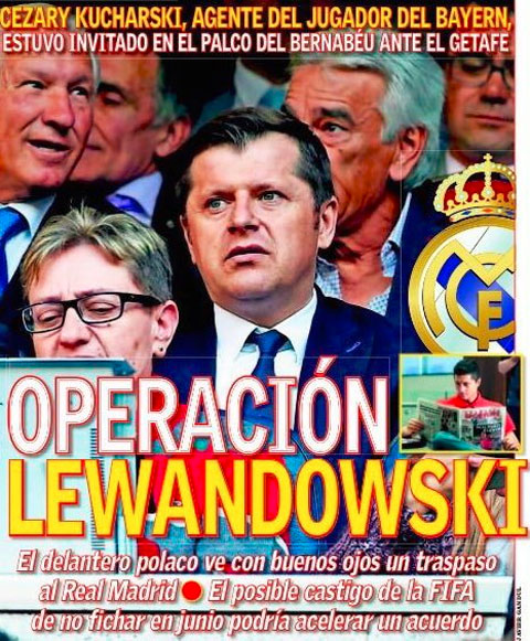 Đại diện của Lewandowski xuất hiện tại Bernabeu