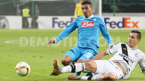 01h00 ngày 11/12: Napoli vs Legia Warszawa