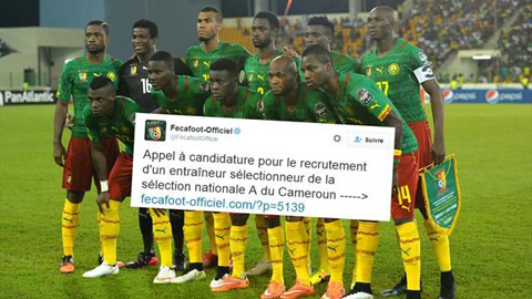 ĐT Cameroon tuyển HLV qua… Facebook và Twitter
