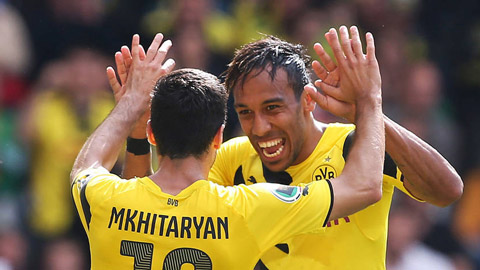 Vòng 1/8 cúp QG Đức: Song sát Aubameyang - Mkhitaryan đưa Dortmund vào tứ kết