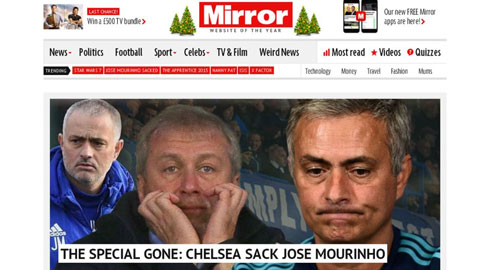 Truyền thông quốc tế xôn xao vì Mourinho thành "Người thất nghiệp"