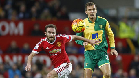 Chấm điểm cầu thủ M.U trận gặp Norwich: Mata gây thất vọng nhất