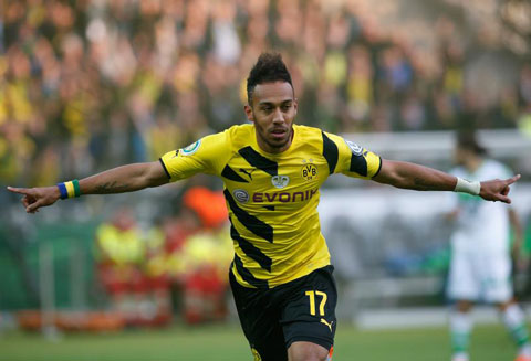 Aubameyang đang dẫn đầu danh sách Vua phá lưới Bundesliga mùa này