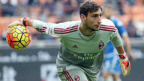 Mới 16 tuổi nhưng Donnarumma đã bắt chính cho AC Milan