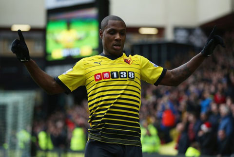 Ighalo đóng góp rất lớn vào thành tích của Watford năm 2015