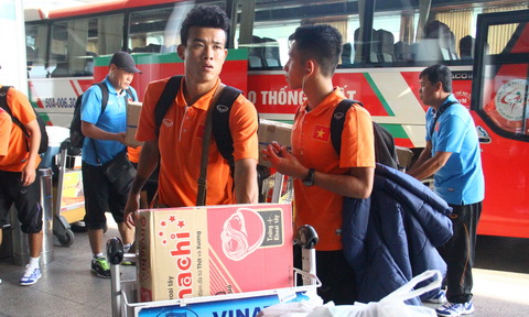 Đội tuyển U23 Việt Nam đón năm mới 2016 trên trời