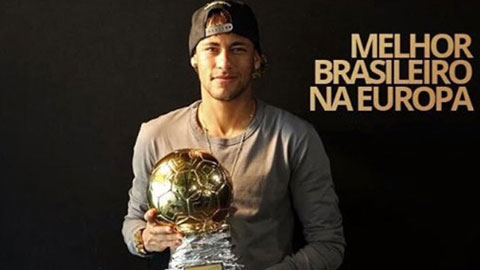 Neymar giành giải cầu thủ Brazil hay nhất châu Âu 2015