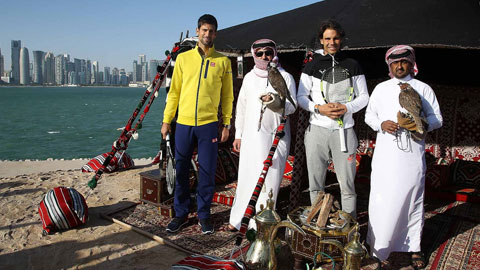 Djokovic ‘đại chiến’ Nadal trên bãi biển Doha